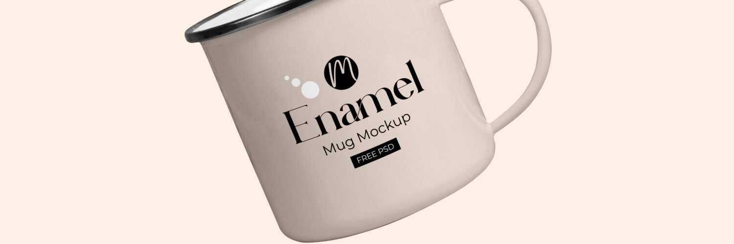 Free Enamel Mug Mockup PSD Download