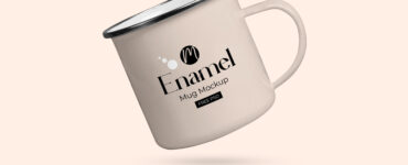 Free Enamel Mug Mockup PSD Download