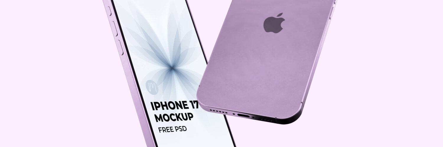 iPhone 17 mockup PSD free