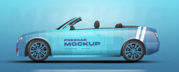 Free Hatchback Car Side View Mockup PSD